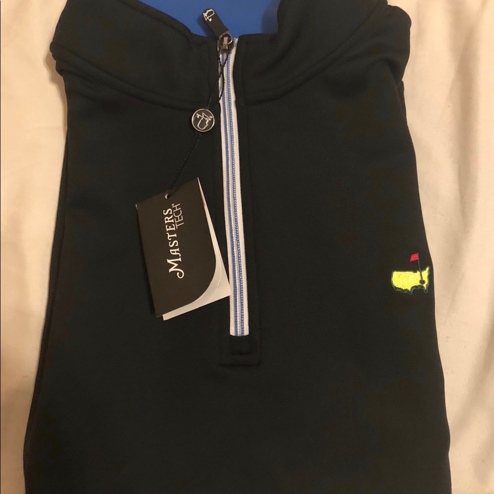 XL Masters Black Performance Tech 1/4 Zip Pullover